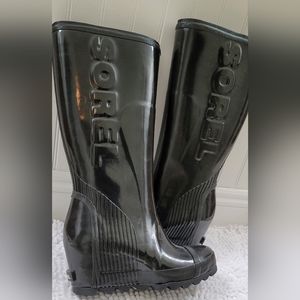 Sorel Joan Rain Wedge Tall heel Gloss
